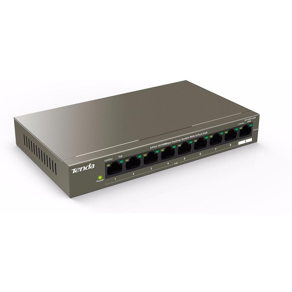 Switch Tenda PoE 8+2 puertos gigabit