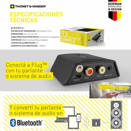 Receptor de Musica Bluetooth FLUG-Thonet & Vander