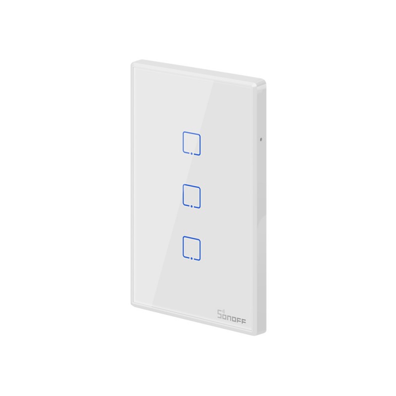 Interruptor táctil Inteligente de 3 botones blanco Wifi / Zigbee