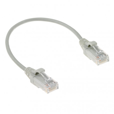 Patchcord Cat6 0,25 m CCA Bañado en cobre Blanco