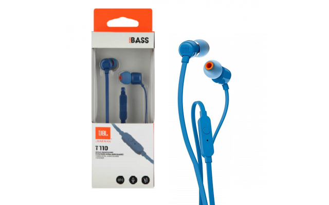 Auriculares JBL T110 manos libre azul