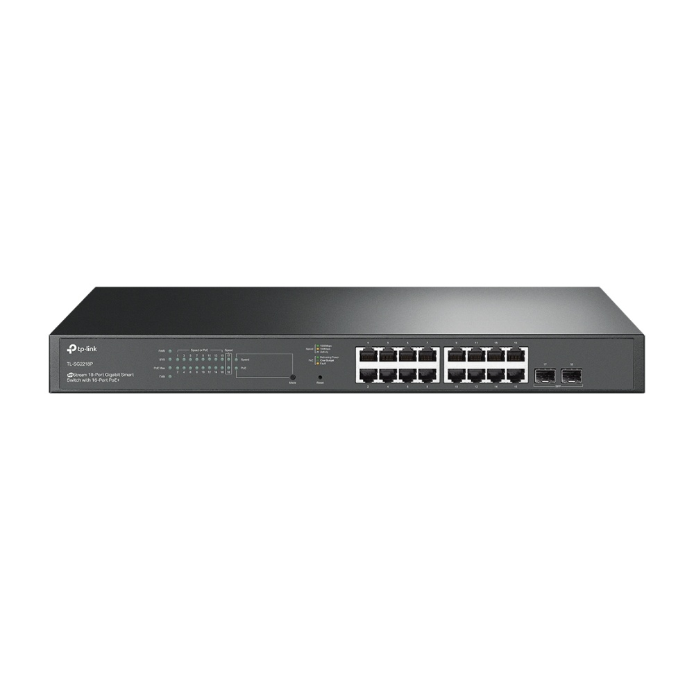 Switch TP-LINK TL-SG2218P | 16 Puertos Gigabit PoE+, 2 SFP Gigabit