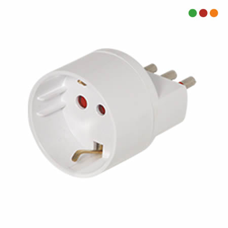 Adaptador Schuko a 3 en Linea Blanco