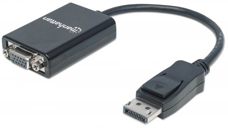 Adaptador DisplayPort M a VGA H / 15cm - Negro - Manhattan