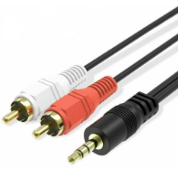 CABLE AUDIO PLUG SPICA JACK 3.5MM A 2 RCA MACHO 10 MTS 10M METROS