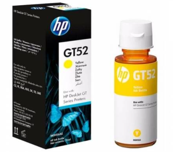 Botella Tinta HP GT52 amarillo 70ml original