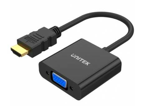 Adaptador Unitek HDMI a VGA con audio Hasta 1080p Full HD