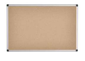 Cartelera de corcho Bi-Office con marco de aluminio 60 x 90 cm