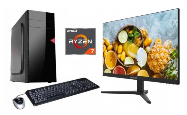 Combo equipo AMD Ryzen 7 + Monitor 24" nuevos! Equipo nuevo AMD Ryzen 7 5700G, 8GB Monitor IPS Hikvision 23.8" Full HD