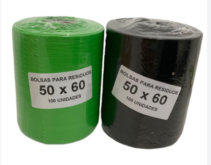 Bolsa residuo Negra 50x60 rollo de 100 unidades