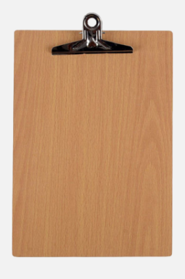 Tabla de Madera A4 c/aprieta papel