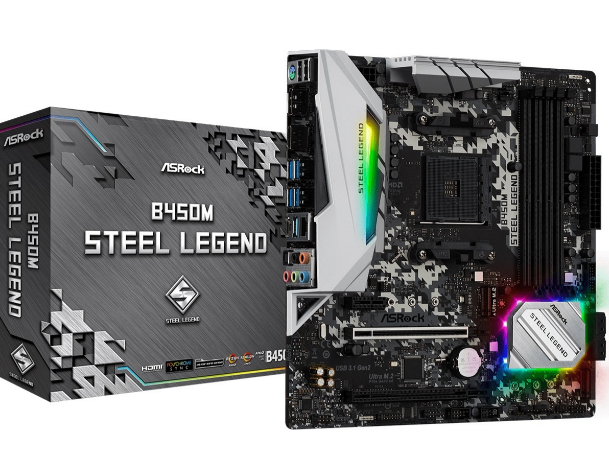 Mother Asrock B450M Steel Legend RGB AM4