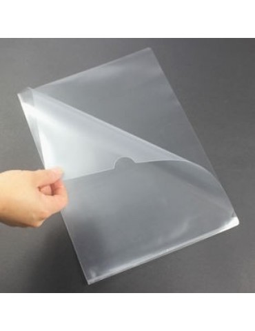 Funda asunto abierta en L, transparente A4