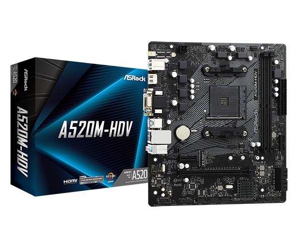 Mother ASROCK A520M-HDV   SOCKET AM4
