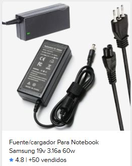 Cargador Samsung 19v 3.16a 60w