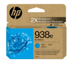 HP 938e Cian EvoMore Cartucho de tinta Original