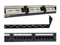 Patchera 24 P. 1U Cat 6 / Con organizador