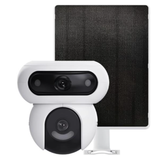 CAMARA DOMO EZVIZ CS-HB90/SP-R100(4MP+4MP) 2K+ WI-FI LENTE DOBLE 2.8 MM / 6 MM 35M AUDIO BIDIRECCIONAL CON PANEL SOLAR