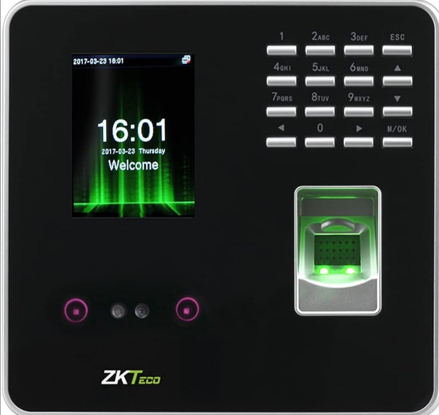 Control de asistencia y acceso con reconocimiento facial ZKTeco