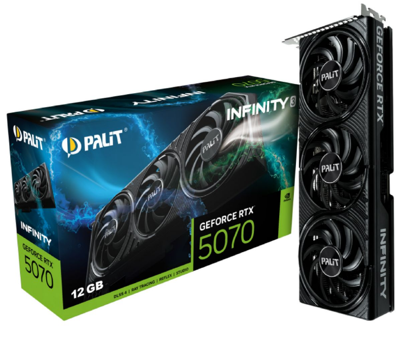 Tarjeta Palit Geforce Rtx 5070 Infinity3 12gb GDDR7