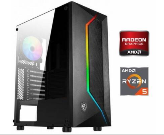Equipo Gamer Ryzen 5 5600GT, 16GB, 500GB, Gráficos Radeon