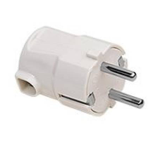FICHA SCHUKO CABLE A 90º BLANCO VIVION