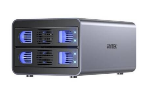 Gabinete Externo Dual Unitek USB C para 2 Discos RAID Para discos de 2.5" o 3.5"