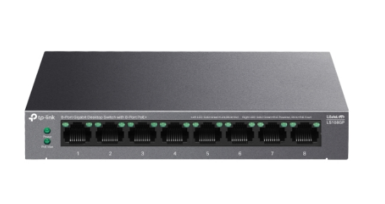 LS108GP Switch Gigabit de sobremesa de 8 puertos con PoE+