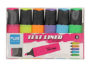 [marf6] Marcador fluorescente Plus Office Estuche x 6 colores