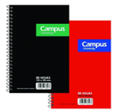 [lib80e] Libreta con espiral cuadriculada tapa flexible - 10,5 x 15,5 cm 80 hojas