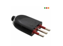 [711006] Ficha de corriente 3 en linea macho NEGRO
