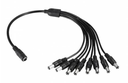 [CAB325] Cable Splitter de Poder NRG+ 1 a 8 para CCTV Centraliza alimentación de cámaras